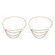 thumbnail image 3 of Guardurnaity Cadena de cintura Adorno para el cuerpo Estilo simple Vestido de mujer Accesorios Dorado Type2 NO2, 3 of 6