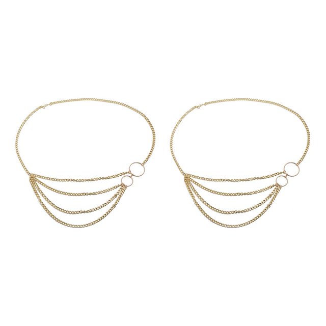Minnieouse Cadena de la cintura Cadenas del vientre Accesorio de moda Accesorios de vestir de mujer Dorado Type2 NO2 Minnieouse CBP253424