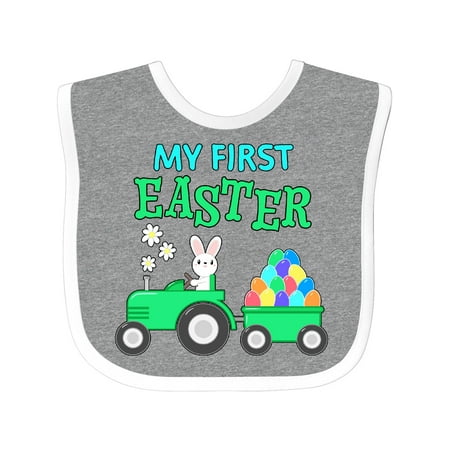 

Inktastic My First Easter Bunny and Tractor Gift Baby Boy or Baby Girl Bib
