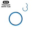 thumbnail image 1 of G23 Titanium Gold Color Small Circle Nose Rings Men Women Ear Clips Hoop Tragus Cartilage Piercing Body Jewelry Sexy Lip Ring, 1 of 5