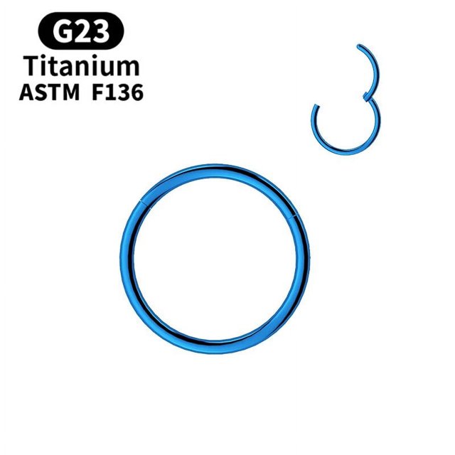 G23 Titanium Gold Color Small Circle Nose Rings Men Women Ear Clips Hoop Tragus Cartilage Piercing Body Jewelry Sexy Lip Ring