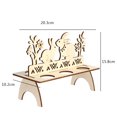 thumbnail image 2 of Soporte con forma de gallina para huevos decorativos Soporte de exhibición de huevos de Pascua de madera hecho a mano, 2 of 8