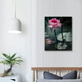 thumbnail image 4 of Nawypu Pink Lotus Flower Wall Art Zen Floral Canvas Prints Water Lily Bloom Picture Meditation Spiritual Room Decor Artwork Frame, 4 of 5