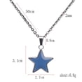 thumbnail image 3 of Collar con colgante que cambia de temperatura a la moda, con forma de estrella y punta, joyería para hombre para cumpleaños. Blanco, 3 of 9