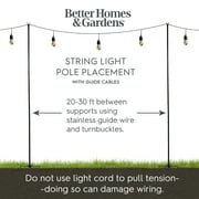 Better Homes & Gardens Commercial Grade Shatterproof LED Edison Outdoor String Lights, Heavy Duty, 28 ft, 12 Count