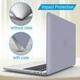 thumbnail image 2 of IBENZER Compatible with 2023 2022 MacBook Pro 13 Inch Case 2022-2016 M2/M1 A2338 A2289 A2251 A2159 A1989 A1706 A1708,HardShell Case&Keyboard Cover&Type C for Mac Pro 13, Lavender Gray, W-T13-LVGY+1TC, 2 of 9