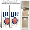 thumbnail image 3 of Skip's Garage Miller Lite Original Solid Wood Cornhole Board Set, 3 of 6