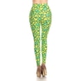 thumbnail image 3 of Women's 3X 5X Green Clover Shamrock Pattern Print Leggings, 3 of 3