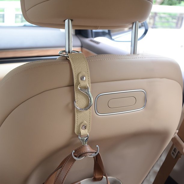 Ganchos ocultos para asientos de coche, artículos multifuncionales dentro del coche, ganchos para reposacabezas, respaldos de asientos y ganchos para coche, gancho de cuero