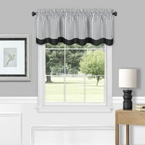 Achim 58 x 14 in. Westport Window Curtain Valance, Black & White