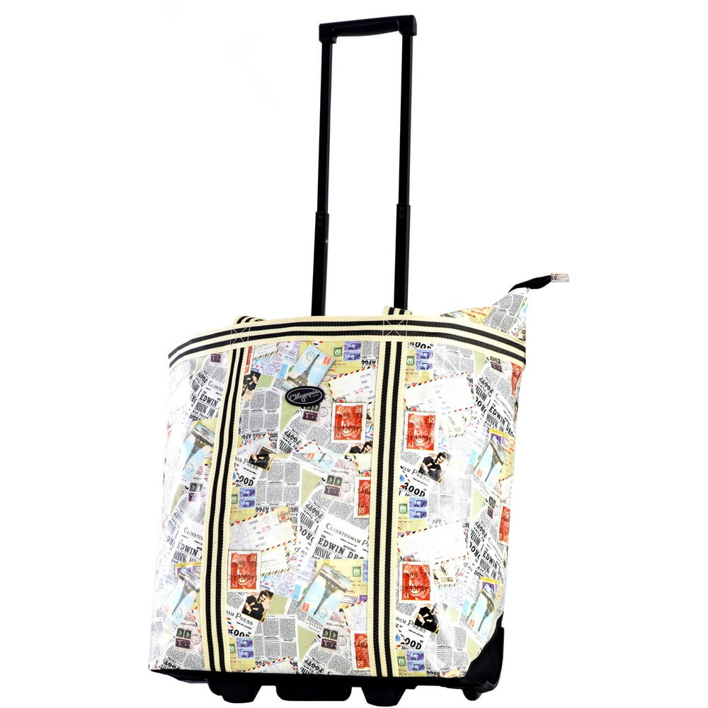 olympia usa cosmopolitan rolling shopper tote