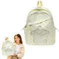 thumbnail image 2 of Aesthetic Backpack with Star Cutout Window, 15.74X12.59X5.11" Printed Casual Daypack, Clear Decor Backpack, Lightweight Commute Rucksack, Multi Pocket Storage Bag, Fashion Carry Backpack, 2 of 5