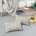 thumbnail image 3 of Boho Ethnic Pillow Covers 12x20 Inch Set of 2 Brown White Carpet Throw Pillows For Couch Bohemian Coffee Tan Geometric Rug Decorative Pillow Cases Farmhouse Home Decor For Sofa Porch Patio Outdoor, 3 of 6