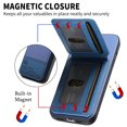 thumbnail image 5 of Allytechgroup Wallet Case for iPhone 12 Pro Max with Credit Card Slot, RFID Blocking PU Leather Slim Stand Shell Magnetic Closure Shockproof Protective Back Cover Bumper for iPhone 12 Pro Max, Blue, 5 of 11