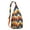 Orange, variant on Abstract Art Sling Backpack – Colorful Geometric Tie Dye Crossbody Daypack, Psychedelic Pop Art Hiking Bag for Women & Men, Fashionable & Lightweight Outdoor Travel Pack