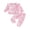 Pink, variant on RUINIXCW Baby Girl 2Pcs Halloween Outfits Long Sleeve Bow Ghost Print Sweatshirt Pants Set Toddler Clothes