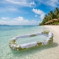 thumbnail image 6 of Inflatable Pool Lounger, 59" Water Hammock Float for Sun Tanning, Heavy Duty Mesh Pool Raft for Backyard Pool Party and Holiday Vacation, Green, 6 of 8