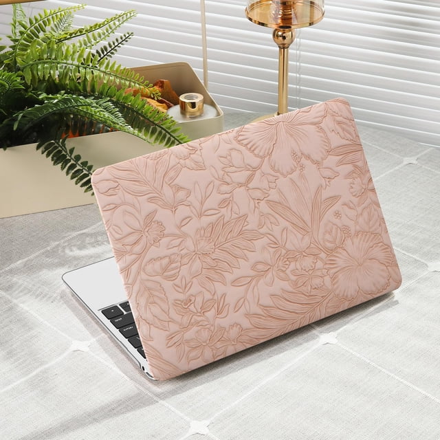 Funda iCasso compatible con MacBook Air de 13 pulgadas 2018-2021 rosa