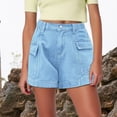 thumbnail image 1 of MKLEKYY Pantalones Cortos Casuales de Verano para Mujer con Bolsillos Laterales, Cómodos para Uso Diario, 1 of 4