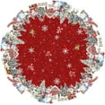 thumbnail image 1 of Round Christmas Tablecloth 60 Inch, Winter Snowman Santa Christmas Tree Tablecloth Round, Holiday Christmas Table Cloths Round, Xmas Round Table Cover Decor, 1 of 1