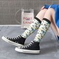 thumbnail image 3 of Lsque Watercolor Leaves Printed Crew Socks Men's Women's LightWeight Thin Casual Calf Socks ,Knee High Socks,Cotton Socks, 3 of 9