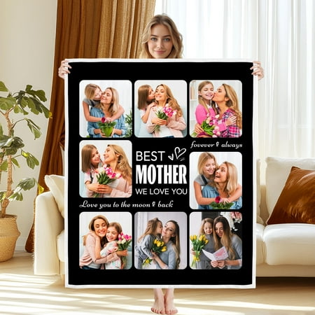 Personalized Mother s Day Blanket Gifts for Best Mom Ever Custom Blanket with Photo Birthday Gifts for Mom from Daughter Son 30 x40 Personalized Mother s Day Blanket Gifts for Best Mom Ever Custom Blanket with Photo Birthday Gifts for Mom from Daughter Son 30 x40