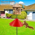thumbnail image 4 of Squirrel Baffle for Bird Feeder Pole New Upgrade Wrap Around Squirrel Baffle Proof Baffles Durable Premium Plastic Bird Feeder Guard with Hook Red(16 Inch Nonmetal), 4 of 9