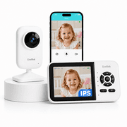 Baby Monitor with Camera and Adudio, 720P 2.8'' IPS Screen Baby Monitor with Phone APP / Nighe Vision / 2 Way Talk / VOX