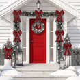 thumbnail image 2 of 6 Pieces Large Christmas Wreath Bow Buffalo Plaid Christmas Bow Pvc Plastic Bd, 2 of 5