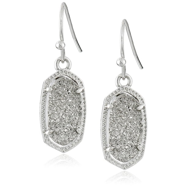 Lee Gold Earrings in Teal Drusy
