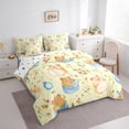 thumbnail image 3 of Castle Fairy Cartoon Guinea Pig Bedding Comforter Set,Floral Animal Queen Bedding Sets, 3 of 8