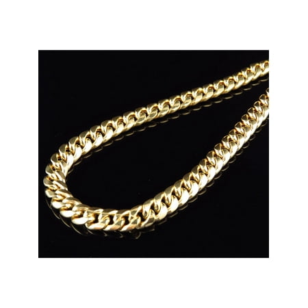 10K Yellow Gold Hollow Miami Cuban Link 6MM Chain Necklace 24-36 (Best Authentic Cuban Restaurant Miami)