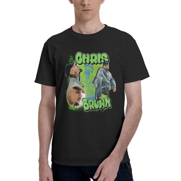 Chris Brown Breezy Bowl XX Men's Cotton T-Shirt Short Sleeve Crew Neck Tee Shirts Casual Solid Tops