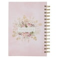 thumbnail image 2 of Christian Art Gifts Journal w/Scripture He Gives Me New Strength Psalm 23:3 Bible Verse, Pink Floral 192 Ruled Pages, Large Hardcover Notebook, Wire Bound, 2 of 4