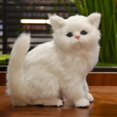 thumbnail image 1 of Adorno colgante de simulación de gato, figura peluda de animales de peluche, figuritas de gatito de felpa realista, alféizar, gabinete de TV, decoración de escritorio, 1 of 4