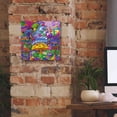 thumbnail image 5 of Epic Graffiti 'Pop Art Caterpillar' by Howie Green, Canvas Wall Art, 12"x12", 5 of 8