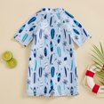 thumbnail image 4 of Gupgi 0-3Years Toddler Boy Rash Guard Playsuits Short Sleeve Swimwear Trees Print Surfboard, 4 of 8