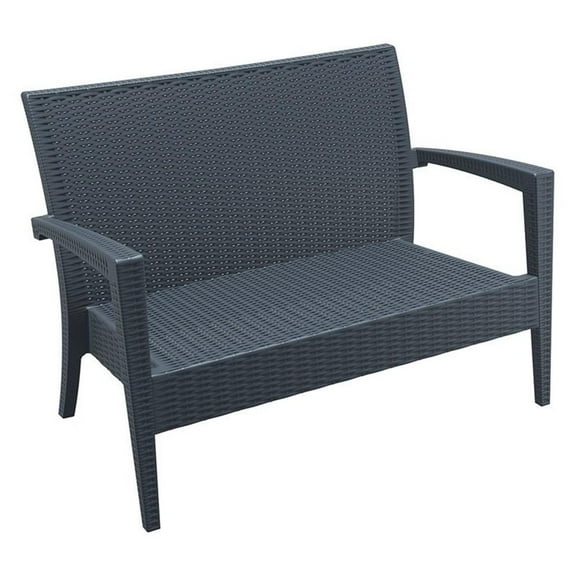 Compamia Miami Outdoor Loveseat in Dark Gray