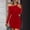 Red, variant on Blczomt Long Sleeve Womens Holiday Dress Black Lace Mini Sexy Bodycon Trendy Party Off Shoulder Dresses