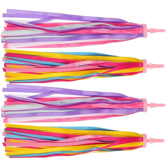CIMAXIC 2 Pairs Kids Bike Streamers Assorted Colors, Decorative Outdoor Accessories for Girls Riding Fun
