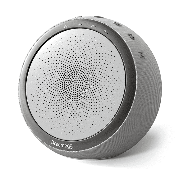 Dreamegg White Noise Machine for Sleep, Sound Machine with Alarm Clocks and Night Light for Bedrooms, Grey