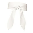 thumbnail image 5 of fenteer Women's Wide Belt Cinch Elegant Self Tie Around Belt for Sweater Coat Blouse White, 5 of 8