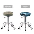 thumbnail image 5 of Round Bar Stool Seat Covers, Ice Blue Ocean Cute Dolphin A Elastic Round Chair Cover Stool Seat Slipcover Bar Stool Cushions Round Pad for 12-14 inch, 5 of 7