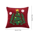 thumbnail image 3 of Soft Velvet Round Tufted Throw Pillow with Star Snowflake Ball Motifs, Christmas Embossed Decorative Cushion for Sofa Couch Bed and Living Room Decor (Multicolor), 3 of 6