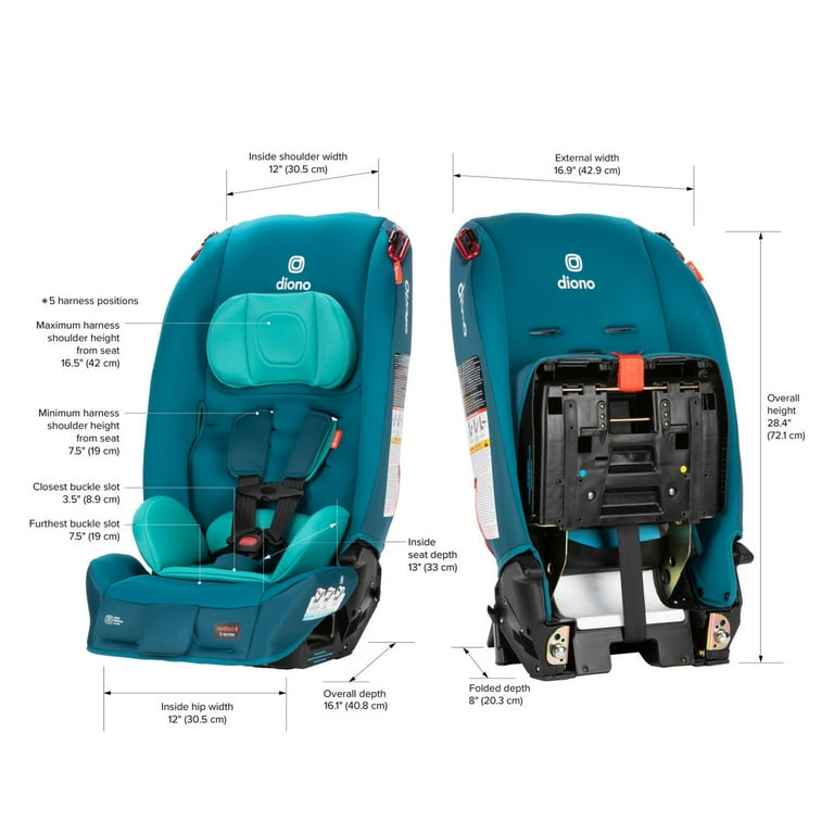 Diono Radian 3R Convertible Car Seat Rear Facing for Extended Age Slim Fit 3 Across Blue Razz Ice Walmart