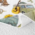 thumbnail image 5 of Manfei Kawaii RV Accessories Quilt King 3 Pieces,Camping Sunflowers Mushroom King Coverlet Set,Sage Green White,1 Bedspread and 2 Pillowcases, 5 of 7