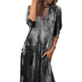 thumbnail image 3 of DYMADE Women Plus Size Fashion Printed Holiday Loose Midi Dress, 3 of 4