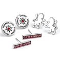 thumbnail image 1 of Harry Potter - Set de Pendientes Diseño Gryffindor de Plateado - Pack de 3 (Plateado, Granate), 1 of 4