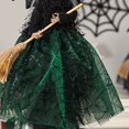 thumbnail image 3 of Halloween Small Witch Toy Trickery Prop 11 Inch Tree Topper Witch  Black, 3 of 8