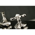 thumbnail image 4 of Kingston Brass KS1166AX Heritage Two-Handle 3-Hole Deck Mount Widespread Bathroom Faucet with Brass Pop-Up in Polished Nickel, 4 of 8